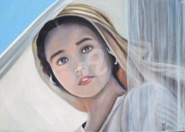 Peinture intitulée "La jeune Marie.jpg" par Marie-Claude Lempereur-Laurent, Œuvre d'art originale, Huile