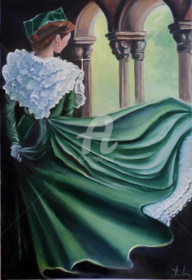 Painting titled "Arlésienne-Mistral-…" by Marie-Claude Lempereur-Laurent, Original Artwork, Oil