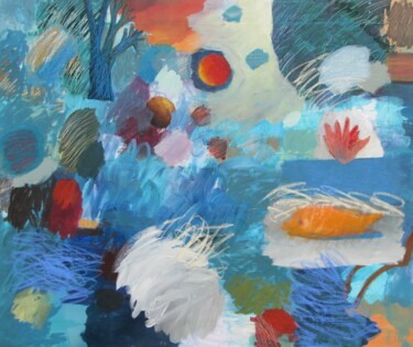 Peinture intitulée "Mer retrouvée" par Marie-Claude Mainguy, Œuvre d'art originale, Acrylique