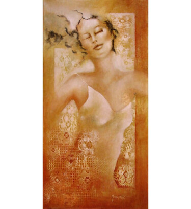Painting titled "Sortilège" by Marie Clémence Art, Original Artwork, Acrylic Mounted on Wood Stretcher frame