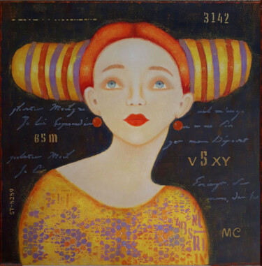 Peinture intitulée "Cerise" par Marie Clémence Art, Œuvre d'art originale, Acrylique Monté sur Châssis en bois