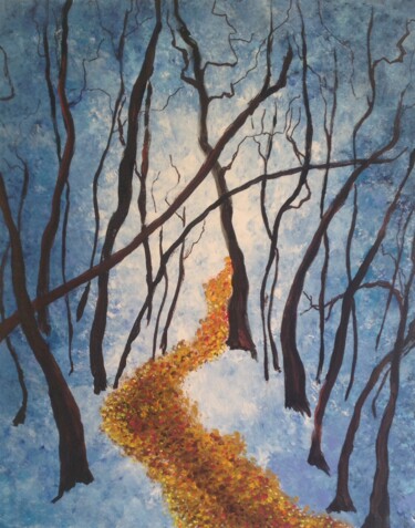 Painting titled "La fin des arbres,…" by Marie Courcelle, Original Artwork