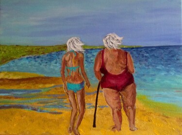 Painting titled "Les copines" by Marie Courcelle, Original Artwork