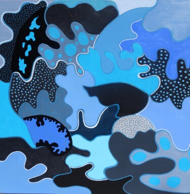 Peinture intitulée "Rêves bleus" par Marie-Dominique Willemot, Œuvre d'art originale, Acrylique