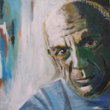 Painting titled "PABLO PICASSO" by Marie Doutrelant, Original Artwork