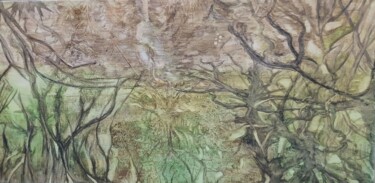 Malerei mit dem Titel "mangrove" von Marie Dusimon, Original-Kunstwerk, Pastell Auf Keilrahmen aus Holz montiert