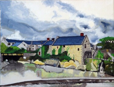 Peinture intitulée "moulin d'Irlande" par Marie Dutilly, Œuvre d'art originale
