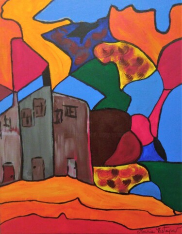 Peinture intitulée "Nuestra Casa" par Marie Estepa, Œuvre d'art originale