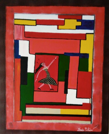 Peinture intitulée "La Danseuse du Laby…" par Marie Estepa, Œuvre d'art originale, Acrylique