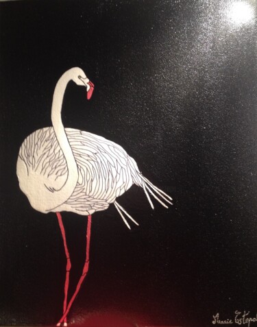 Peinture intitulée "Blanco Swan para Ju…" par Marie Estepa, Œuvre d'art originale