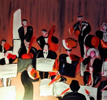 Peinture intitulée "L'orchestre débouch…" par Marie Estepa, Œuvre d'art originale, Acrylique