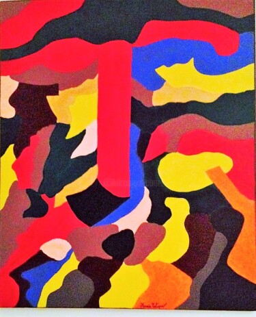 Peinture intitulée "Arbre à Café-V4" par Marie Estepa, Œuvre d'art originale