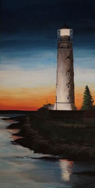 Painting titled "Garder le cap" by Marie-Ève Bouchard, Original Artwork, Acrylic