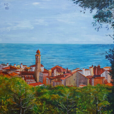 Painting titled "Costa del Maresme.…" by Marie Faleeva, Original Artwork, Acrylic