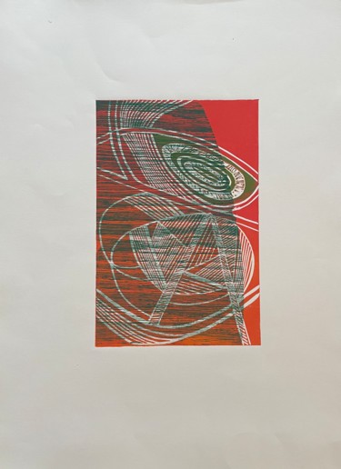 Gravures & estampes intitulée "dynamisme" par Marie Feldbusch, Œuvre d'art originale, Gravure