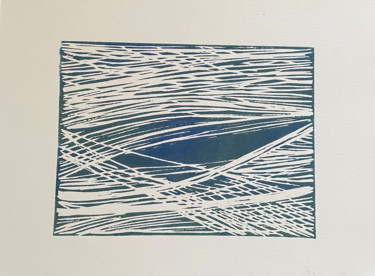 Gravures & estampes intitulée "la vague" par Marie Feldbusch, Œuvre d'art originale, Gravure