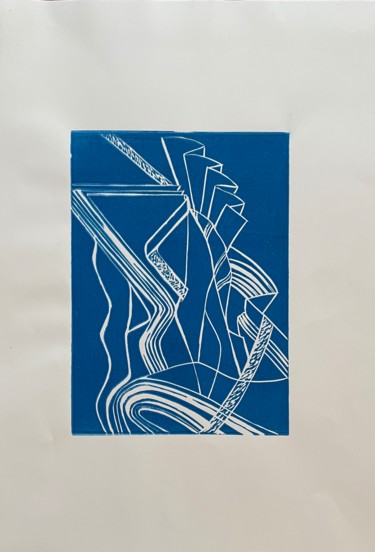 Incisioni, stampe intitolato ".tissus" da Marie Feldbusch, Opera d'arte originale, incisione