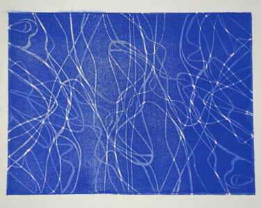Impressões e gravuras intitulada "Danse" por Marie Feldbusch, Obras de arte originais, Linoleogravura