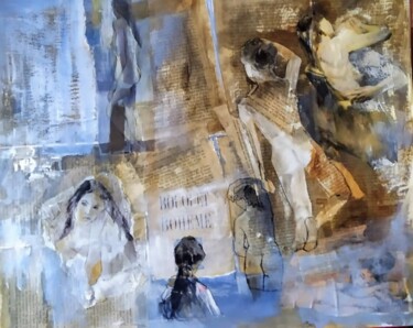 Картина под названием "Liberté" - Marie Feougier, Подлинное произведение искусства, Акрил Установлен на Деревянная рама для…