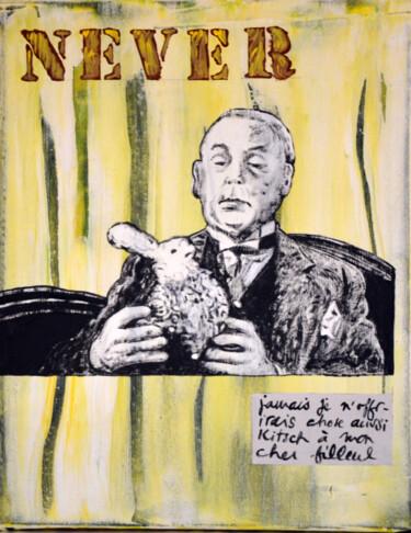 Malerei mit dem Titel "NEVER ( jamais )" von Marie-France Arlaud, Original-Kunstwerk, Acryl Auf Keilrahmen aus Holz montiert