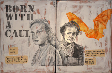 Malarstwo zatytułowany „Born with a caul (…” autorstwa Marie-France Arlaud, Oryginalna praca, Akryl Zamontowany na Drewniana…