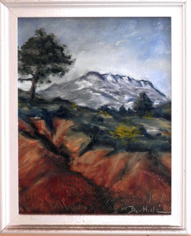 Painting titled "La montagne Sainte-…" by Marie-France Berthelé, Original Artwork, Oil