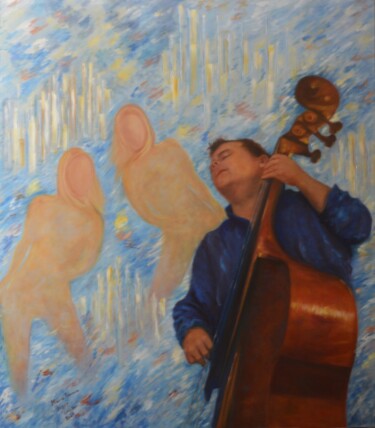 Peinture intitulée "quand la musique da…" par Marie France Bussy (COLIBRI), Œuvre d'art originale, Huile