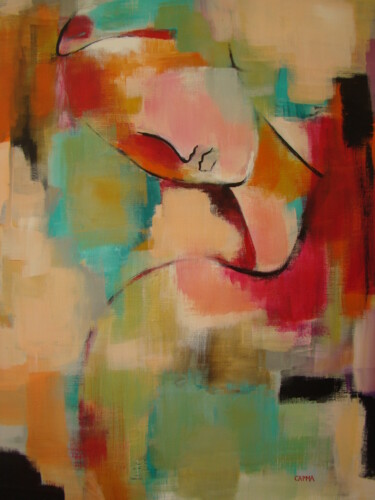 Картина под названием "Le printemps" - Marie-France Capron (CAPMA), Подлинное произведение искусства, Акрил
