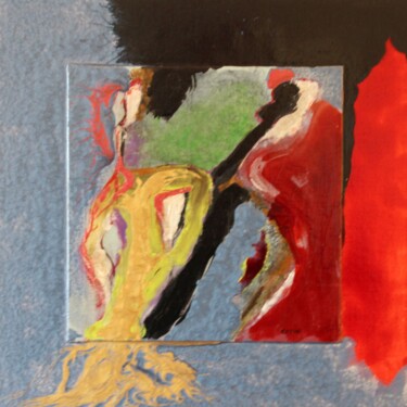 Painting titled "N° 04" by Marie-France Capron (CAPMA), Original Artwork, Acrylic Mounted on Cardboard