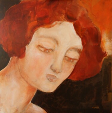 Painting titled "Aliénor" by Marie-France Capron (CAPMA), Original Artwork, Acrylic