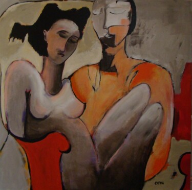 Painting titled "Sofa" by Marie-France Capron (CAPMA), Original Artwork, Acrylic