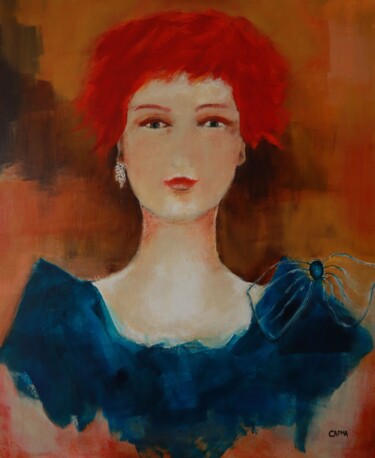Painting titled "Sabine" by Marie-France Capron (CAPMA), Original Artwork, Acrylic