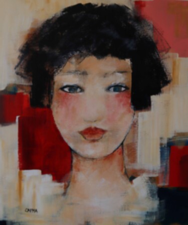 Schilderij getiteld "Judith" door Marie-France Capron (CAPMA), Origineel Kunstwerk, Acryl