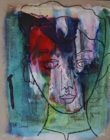 Картина под названием "Traboule 15" - Marie-France Capron (CAPMA), Подлинное произведение искусства, Акрил Установлен на Дер…