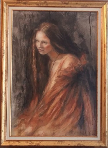 Peinture intitulée "The Death and the M…" par Marie-France Dyczka-Kuhn, Œuvre d'art originale, Pastel