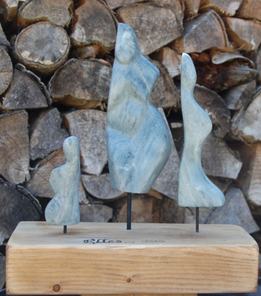 Sculptuur getiteld "Elles" door Mary, Origineel Kunstwerk, Steen