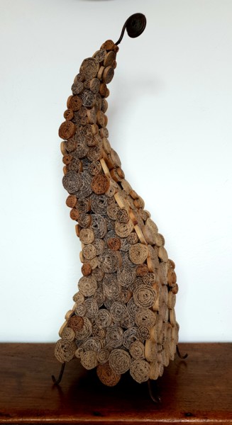 Sculpture titled "Arabesque" by Marie France Vidal, Original Artwork, Cardboard