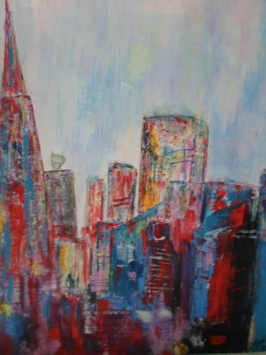 Painting titled "SAN FRANCISCO  1" by Marie-Françoise Gallone, Original Artwork, Acrylic