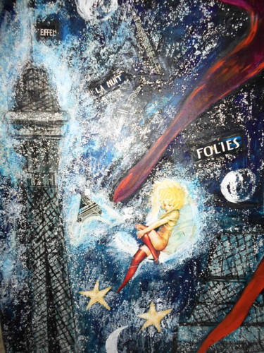 Painting titled "PARIS Folies" by Marie-Françoise Gallone, Original Artwork, Acrylic