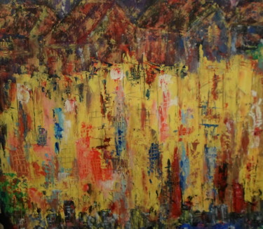 Картина под названием "les calanques" - Marie-Françoise Gallone, Подлинное произведение искусства, Акрил Установлен на Дерев…