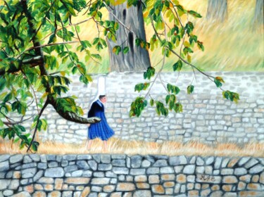 Malerei mit dem Titel "Ballade" von Marie-Françoise Le Néen, Original-Kunstwerk, Pastell
