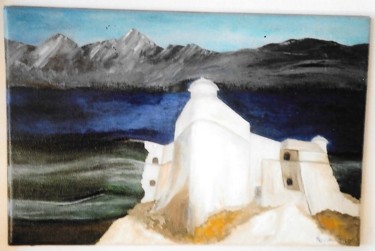 Pittura intitolato "La Forteresse" da Marie Gissy, Opera d'arte originale, Olio