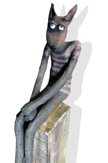Sculpture intitulée "charalou du dimanche" par Marie Helene Roger, Œuvre d'art originale, Papier