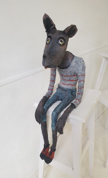 Sculpture intitulée "charalou" par Marie Helene Roger, Œuvre d'art originale, Fil de fer