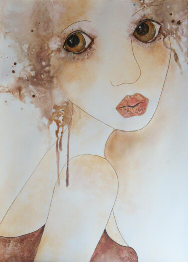 Malerei mit dem Titel "DAVIA" von Marie Henriot, Original-Kunstwerk, Acryl