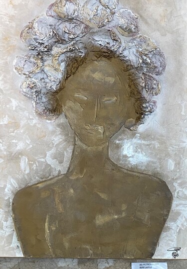 Malerei mit dem Titel "Isia" von Marie Josée Maronne Cerutti (MJO), Original-Kunstwerk, Acryl Auf Keilrahmen aus Holz montie…