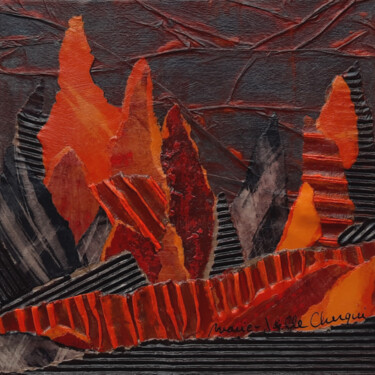 Peinture intitulée "Flambée 17" par Marie-Joëlle Cherqui, Œuvre d'art originale, Acrylique Monté sur Châssis en bois