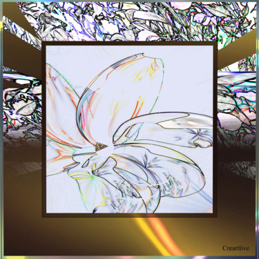 Arts numériques intitulée "composition-florale" par Creartlive, Œuvre d'art originale, Modélisation 3D