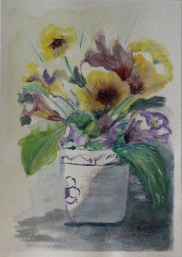 绘画 标题为“Quelques fleurs” 由Marie-José Longuet, 原创艺术品, 水彩