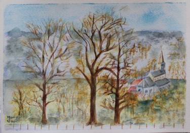 Painting titled "Vieil Hesdin" by Marie-José Longuet, Original Artwork, Watercolor